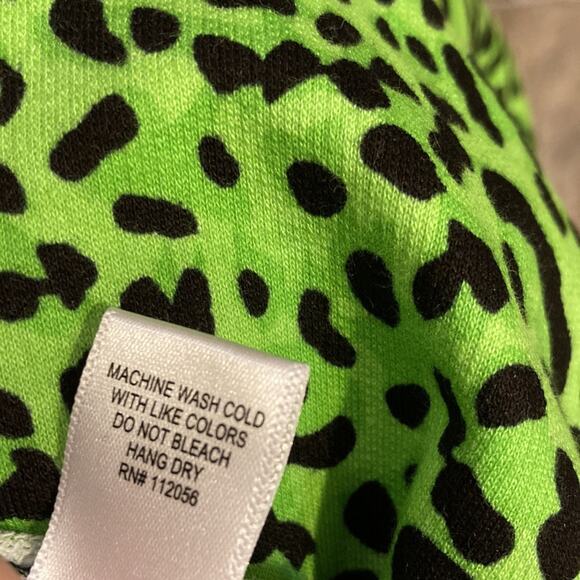 NWT Set French Terry Green Leopard Jogger & Sweatshirt Sz S - Picture 6 of 12